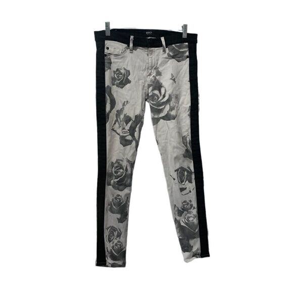 Hudson Jeans 'Leeloo' Colorblock Crop Skinny Jeans Size 29 - Picture 2 of 9